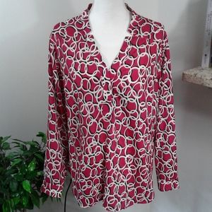 Women elegant pink blouse by Jones Studio XL
